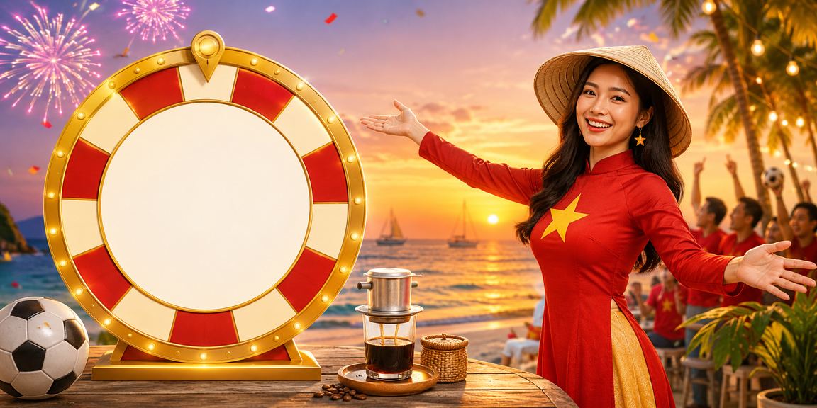 Người dùng tại Phú Quốc thư giãn với cà phê và tham gia vòng quay may mắn trực tuyến